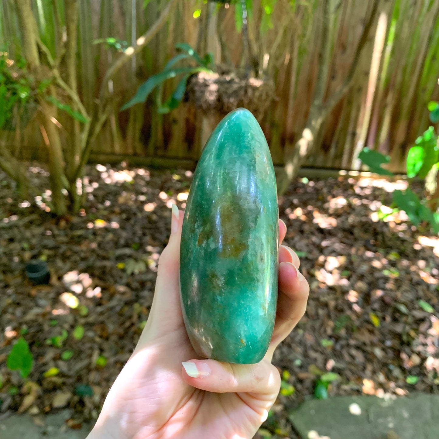 Polished Green Fuchsite Free Form 660g Specimen From Madagascar