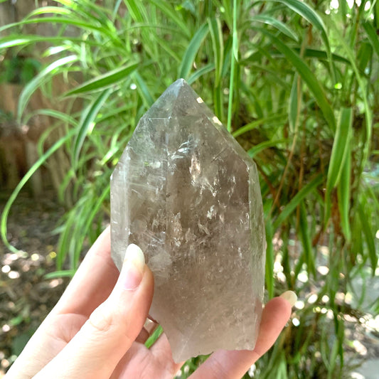 Brazilian Smokey Quartz Point 350g Specimen With Chlorite