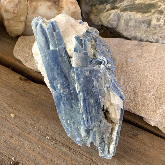 Beautiful Blue Kyanite With Quartz 1250g From Minas Gerais Brazil Specimen