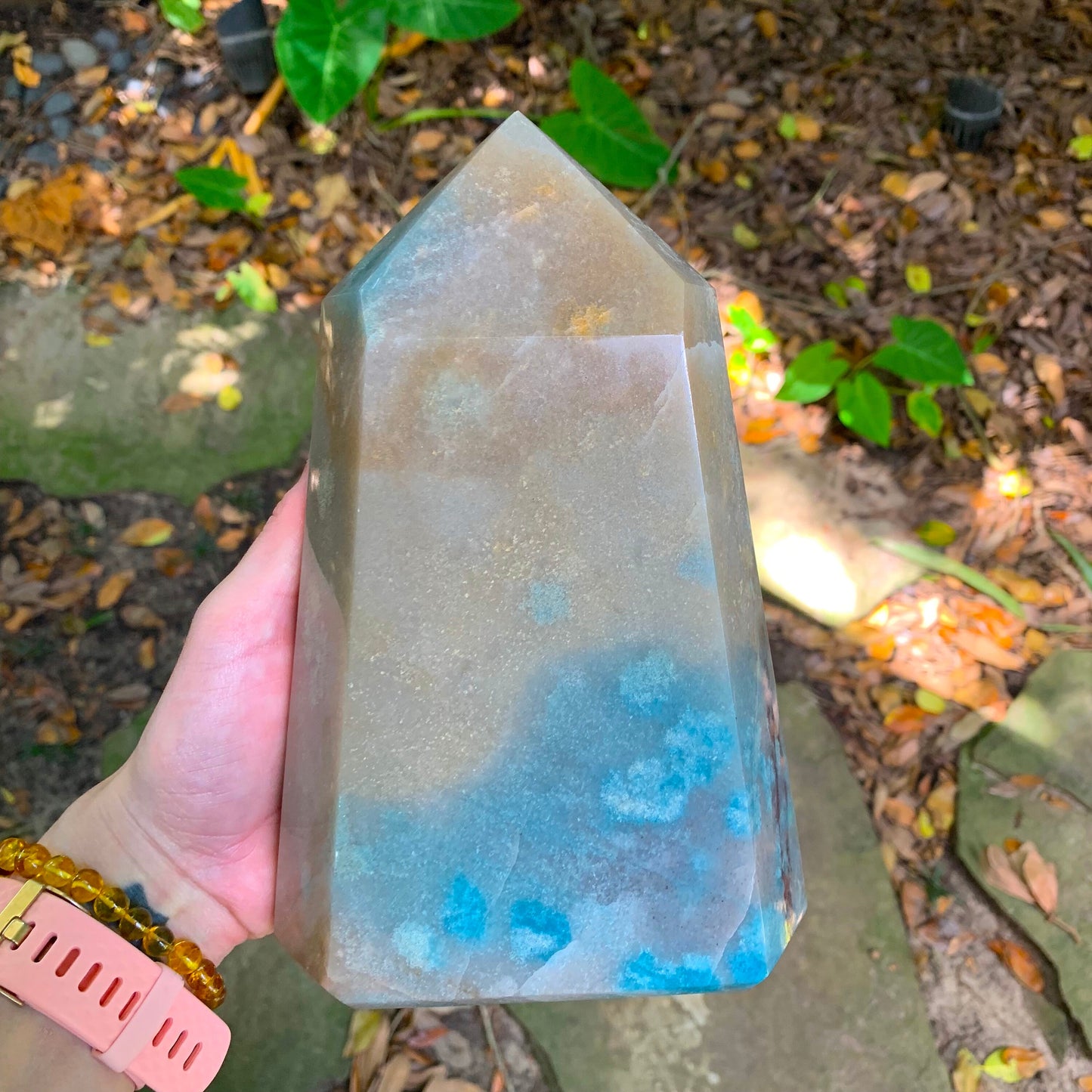 Rare Trolleite with Lazulite Polished Point From Brazil 2820g Specimen