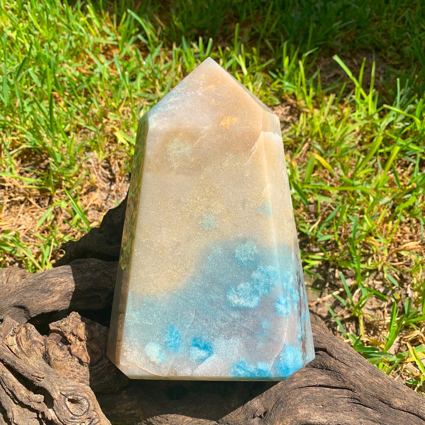 Rare Trolleite with Lazulite Polished Point From Brazil 2820g Specimen