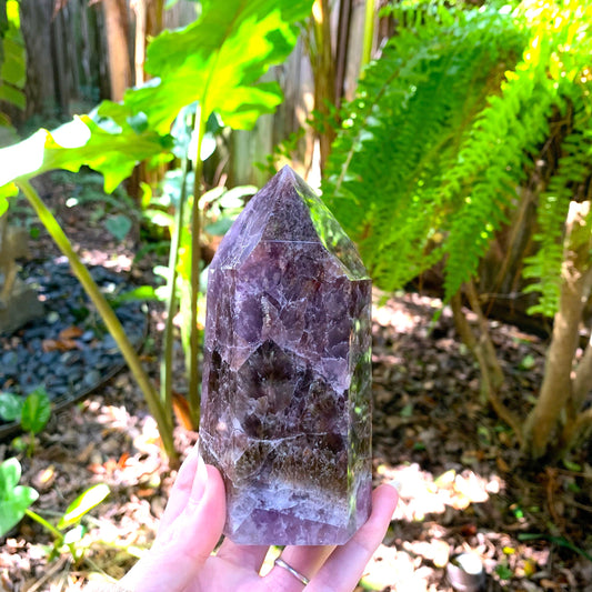 Polished Amethyst Super 7 Quartz Point 625g Specimen From Minas Gerais Brazil