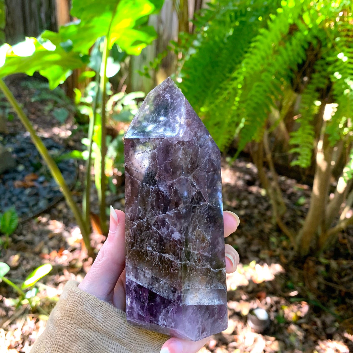 Polished Amethyst Super 7 Quartz Point 625g Specimen From Minas Gerais Brazil