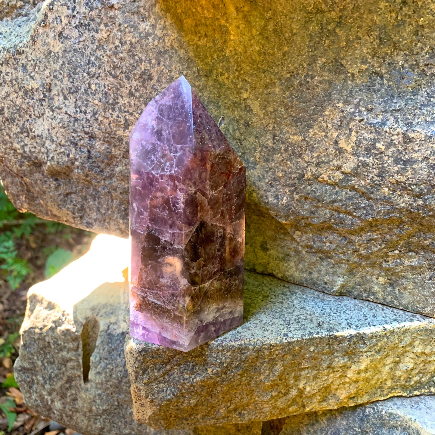 Polished Amethyst Super 7 Quartz Point 625g Specimen From Minas Gerais Brazil