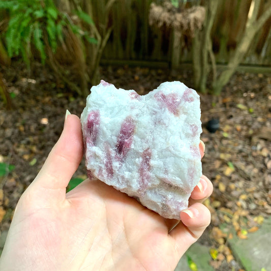 Rubellite/ Pink Tourmaline with Quartz with Lepidolite 232.5g From Minas Gerais Brazil Specimen