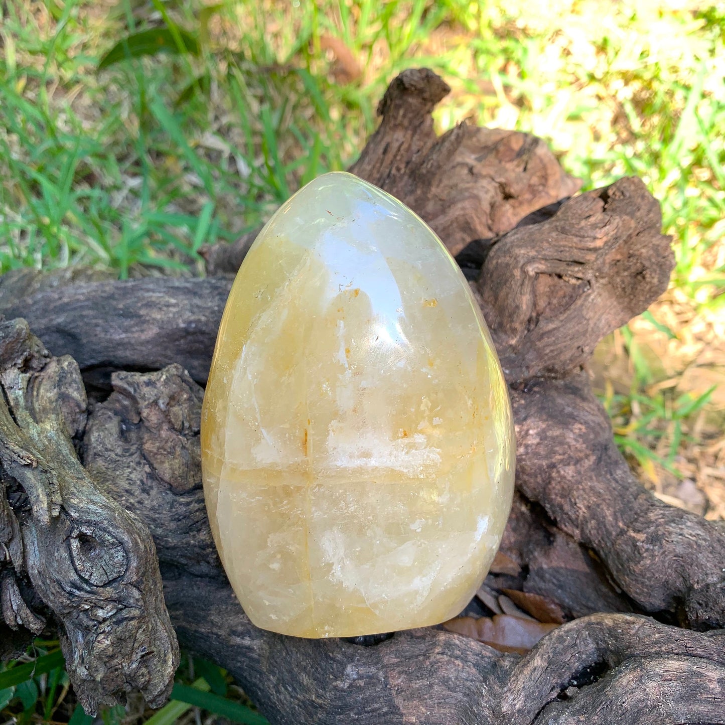 Yellow Golden Healer/Hematoid Quartz Free Form 700g From Madagascar With Hematite