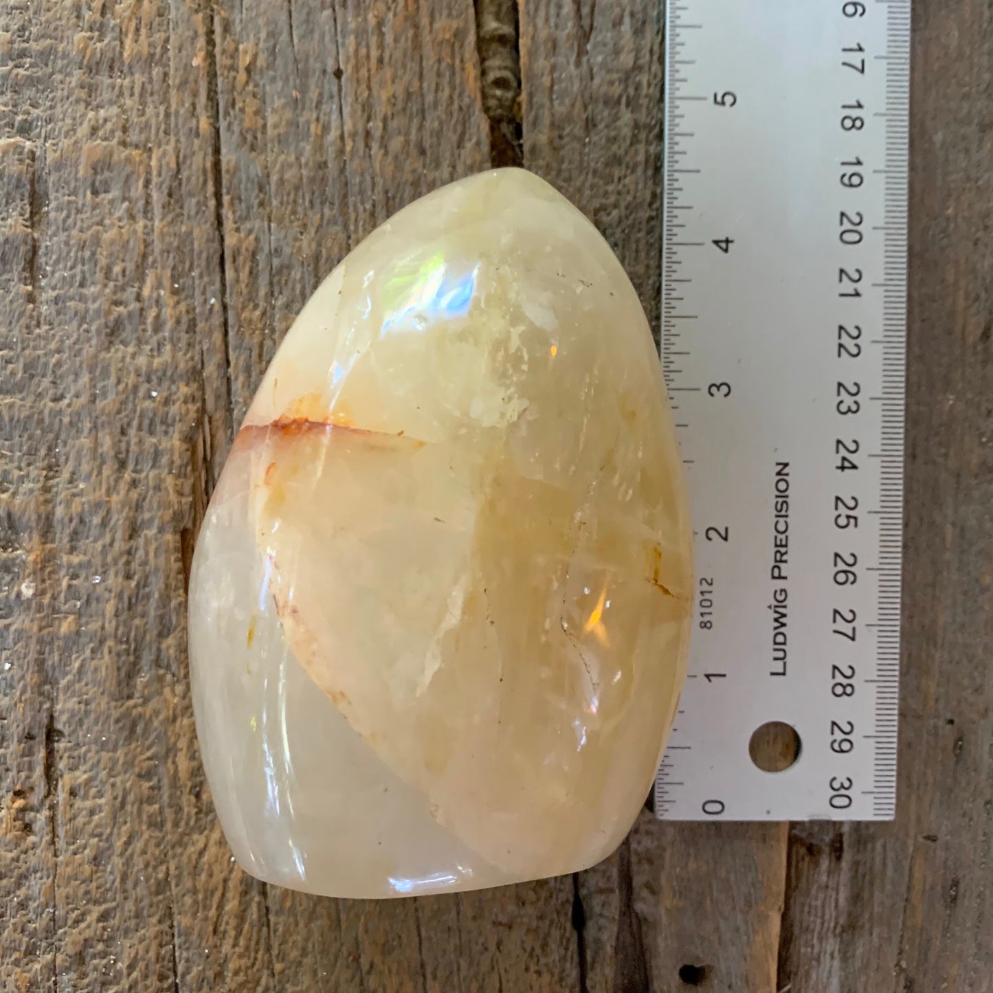Yellow Golden Healer/Hematoid Quartz Free Form 700g From Madagascar With Hematite