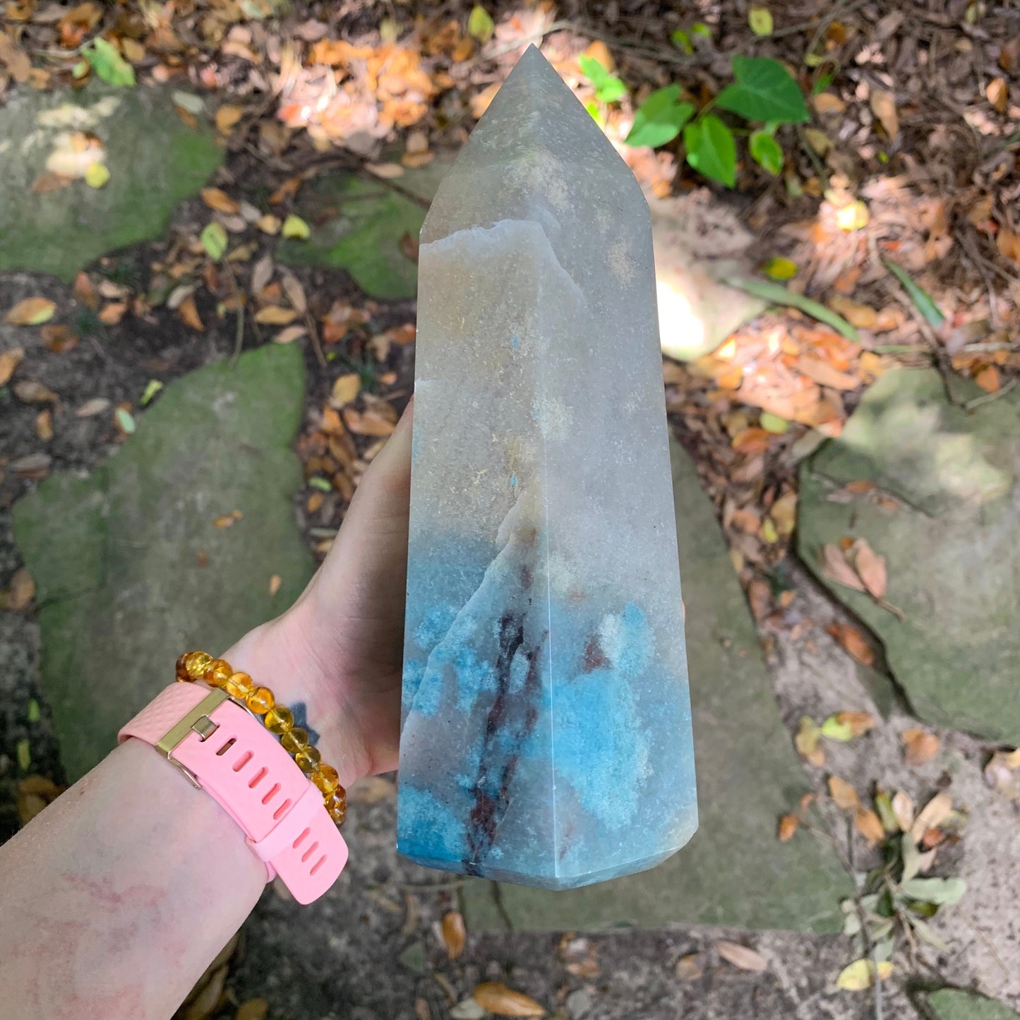 Rare Trolleite with Lazulite Polished Point From Brazil 2820g Specimen