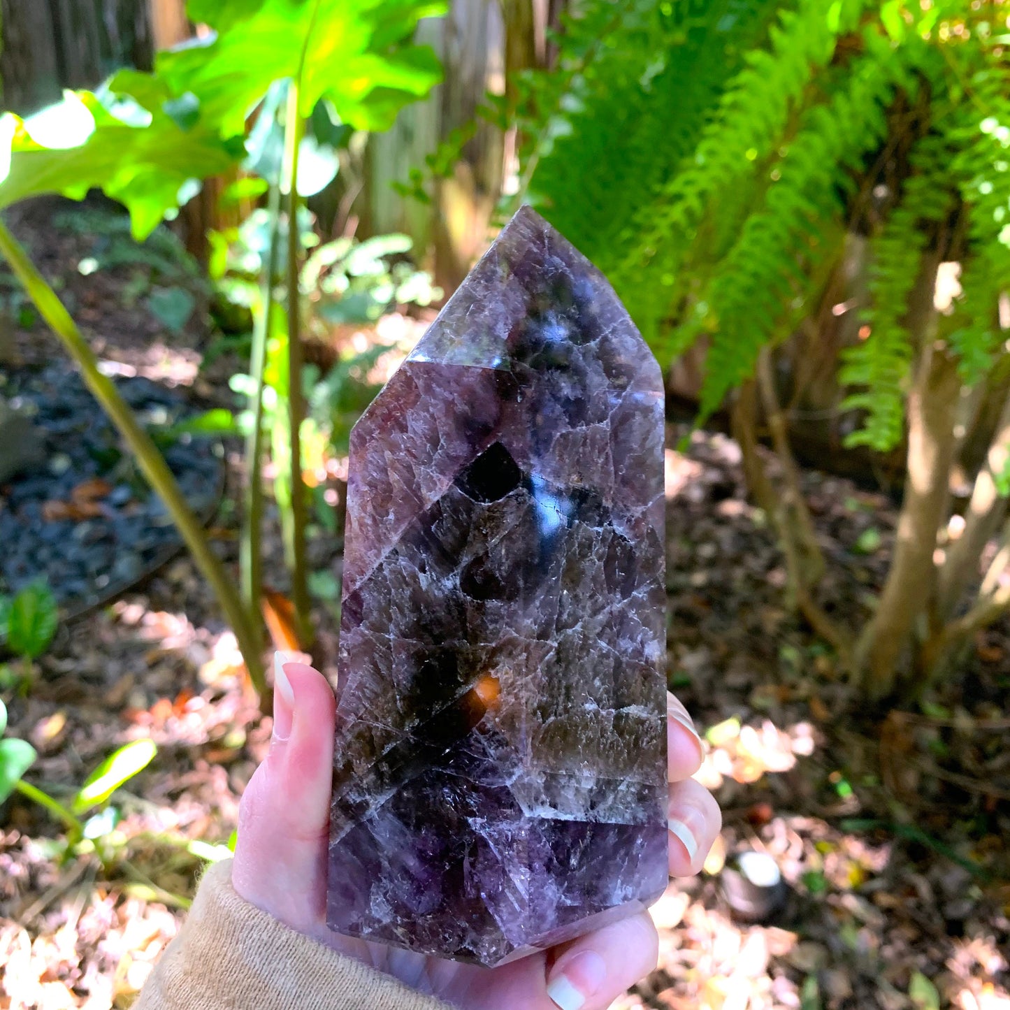 Polished Amethyst Super 7 Quartz Point 625g Specimen From Minas Gerais Brazil