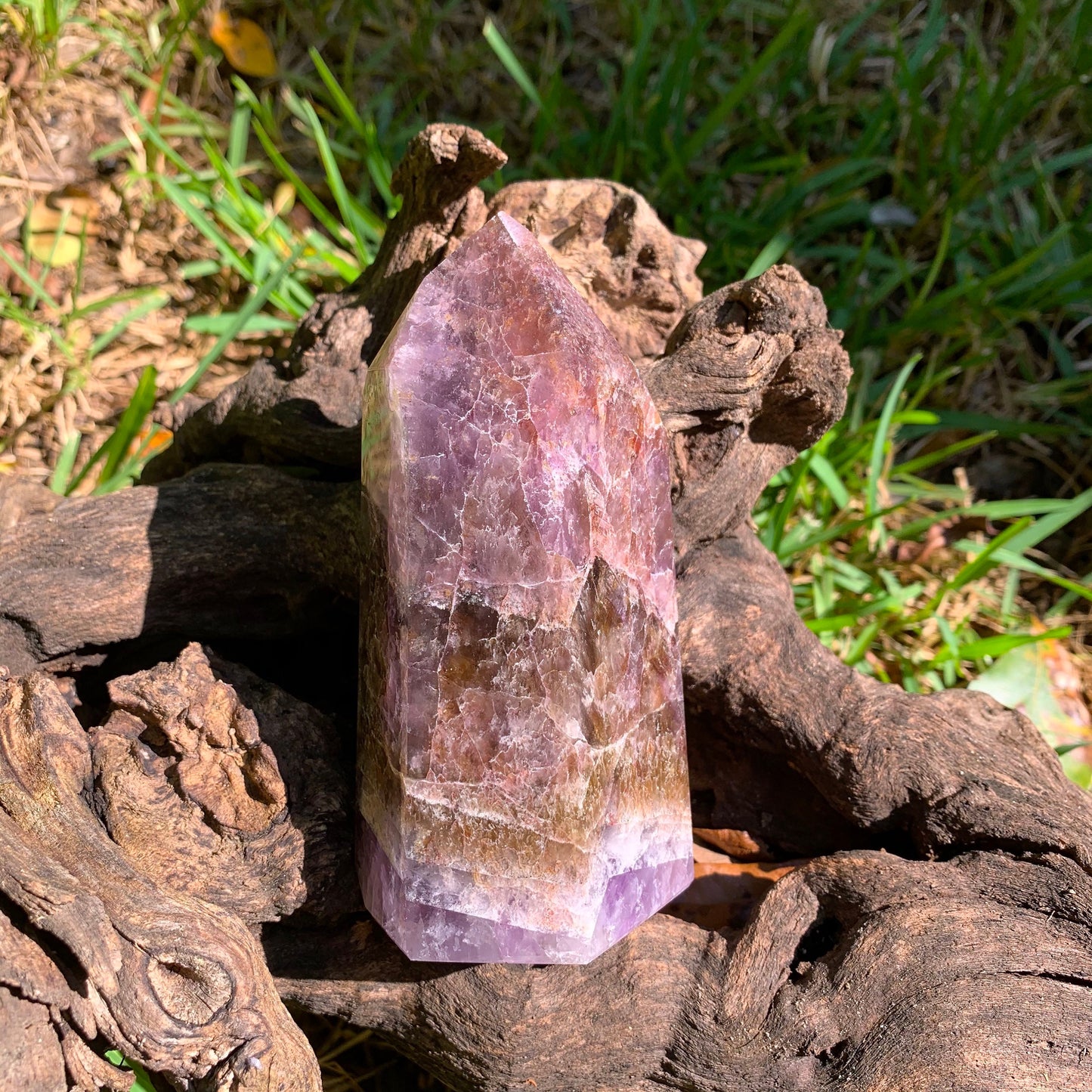 Polished Amethyst Super 7 Quartz Point 625g Specimen From Minas Gerais Brazil
