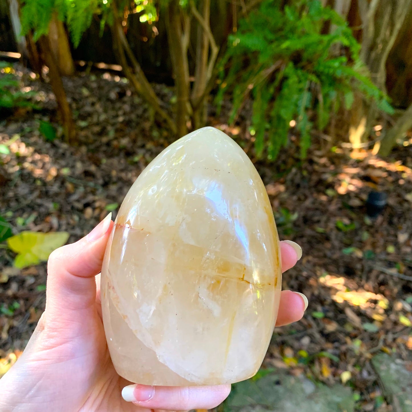 Yellow Golden Healer/Hematoid Quartz Free Form 700g From Madagascar With Hematite