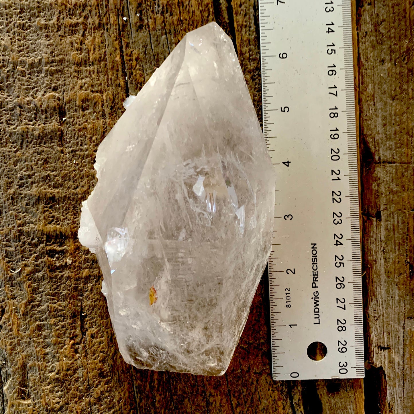 Iron Included Quartz Point Specimen 720g From Minas Gerais, Brazil