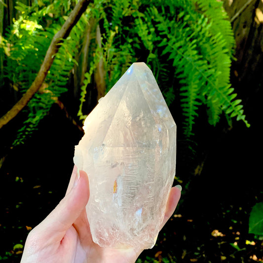 Iron Included Quartz Point Specimen 720g From Minas Gerais, Brazil
