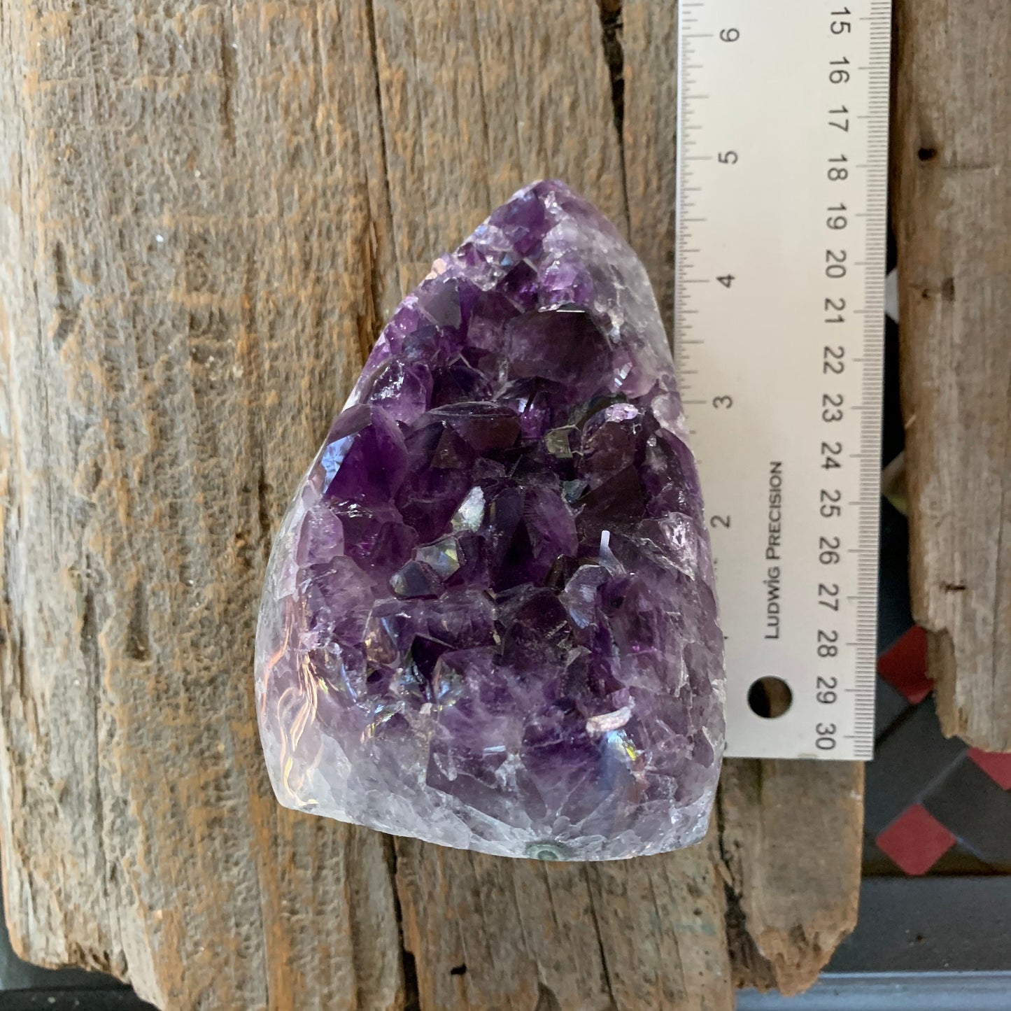 Half Polished Amethyst 990g 2lb 3oz Geode Specimen Brazil Reiki Chakra Healing