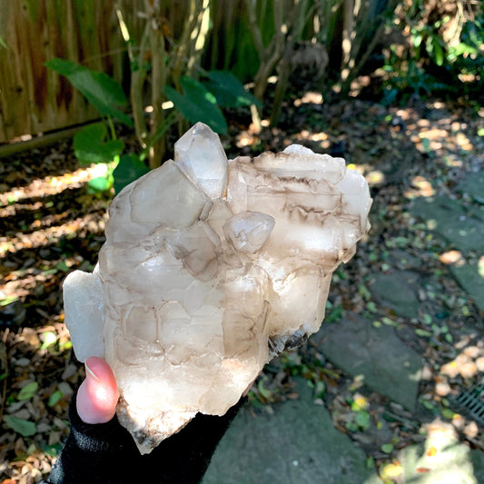 Smokey Elesital Quartz Specimen With Albite and Mica from Minas Gerais Brazil, 1820g 4lbs