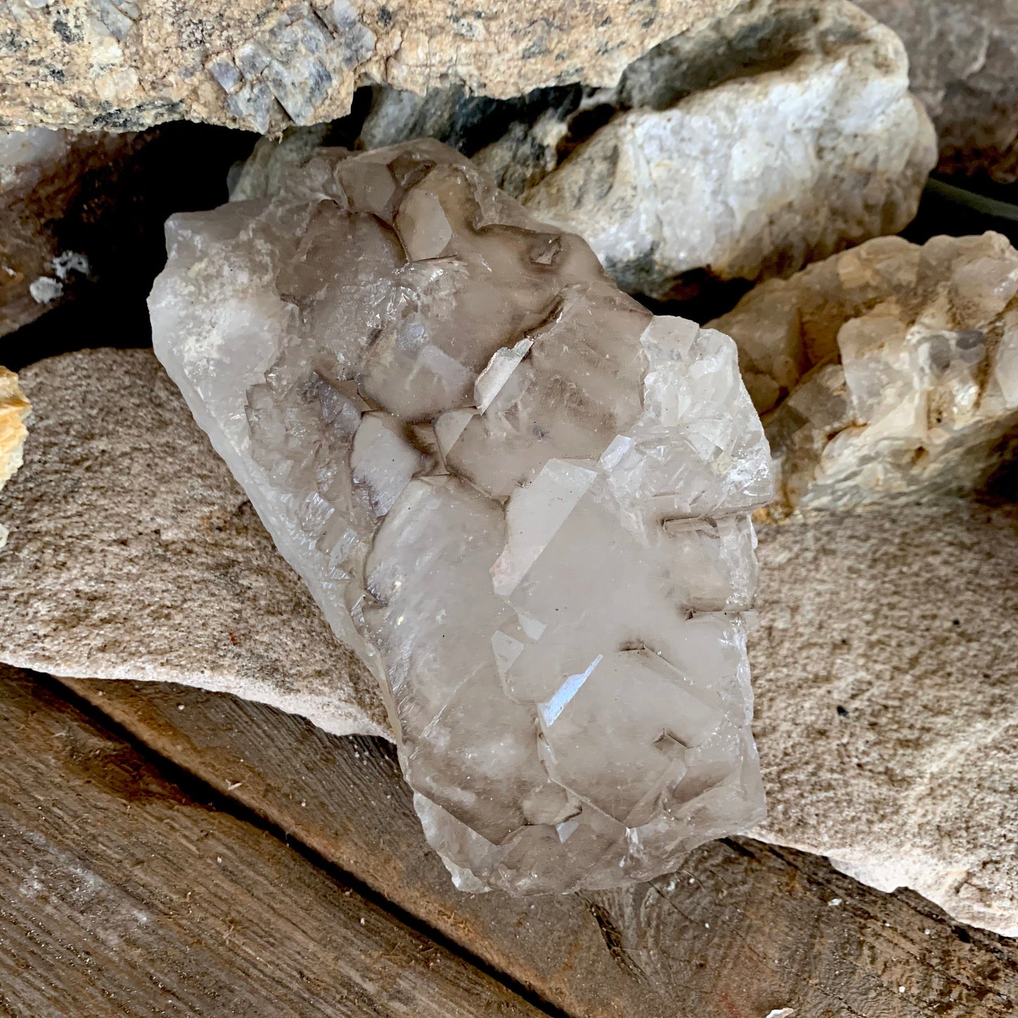 Smokey Elesital Quartz Specimen from Minas Gerais Brazil, 815g 1lb 12.8oz