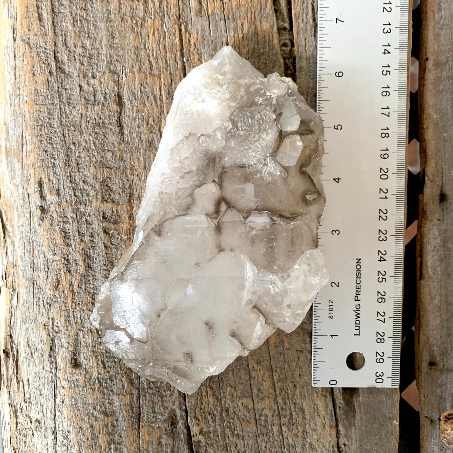 Smokey Elesital Quartz Specimen from Minas Gerais Brazil, 815g 1lb 12.8oz