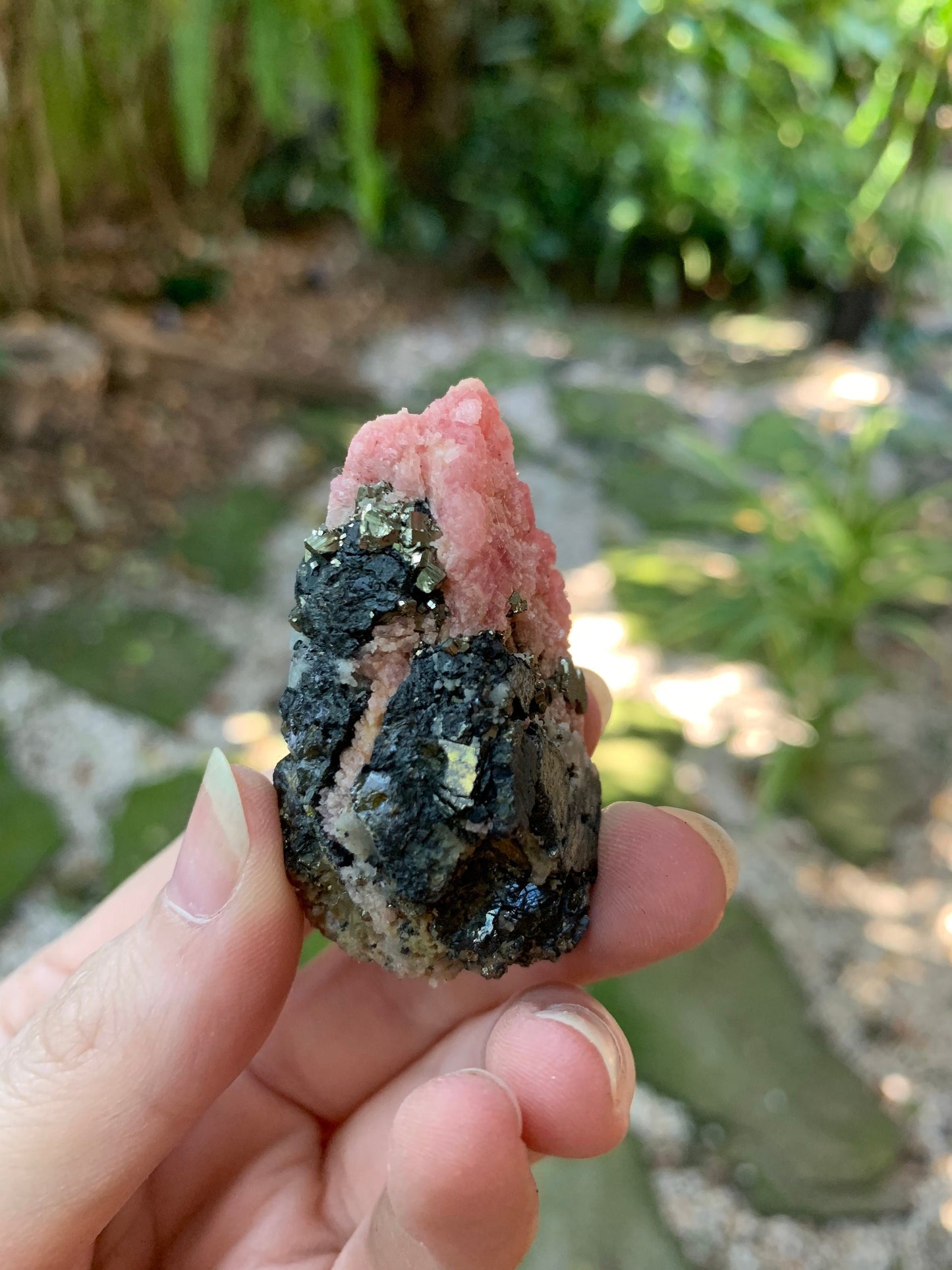 Rhodochrosite With Quartz and Pyrite 50.5g From Wuzhou, Guangxi Privinece, China Specimen