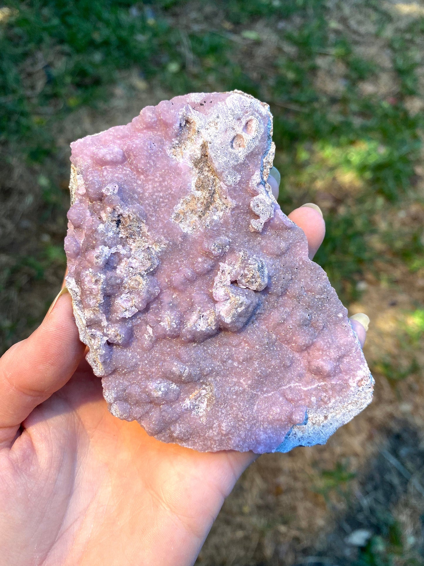 Light Pink and Purple Botryoidal Smithsonite 300g Specimen from Choix Sinaloa Mexico
