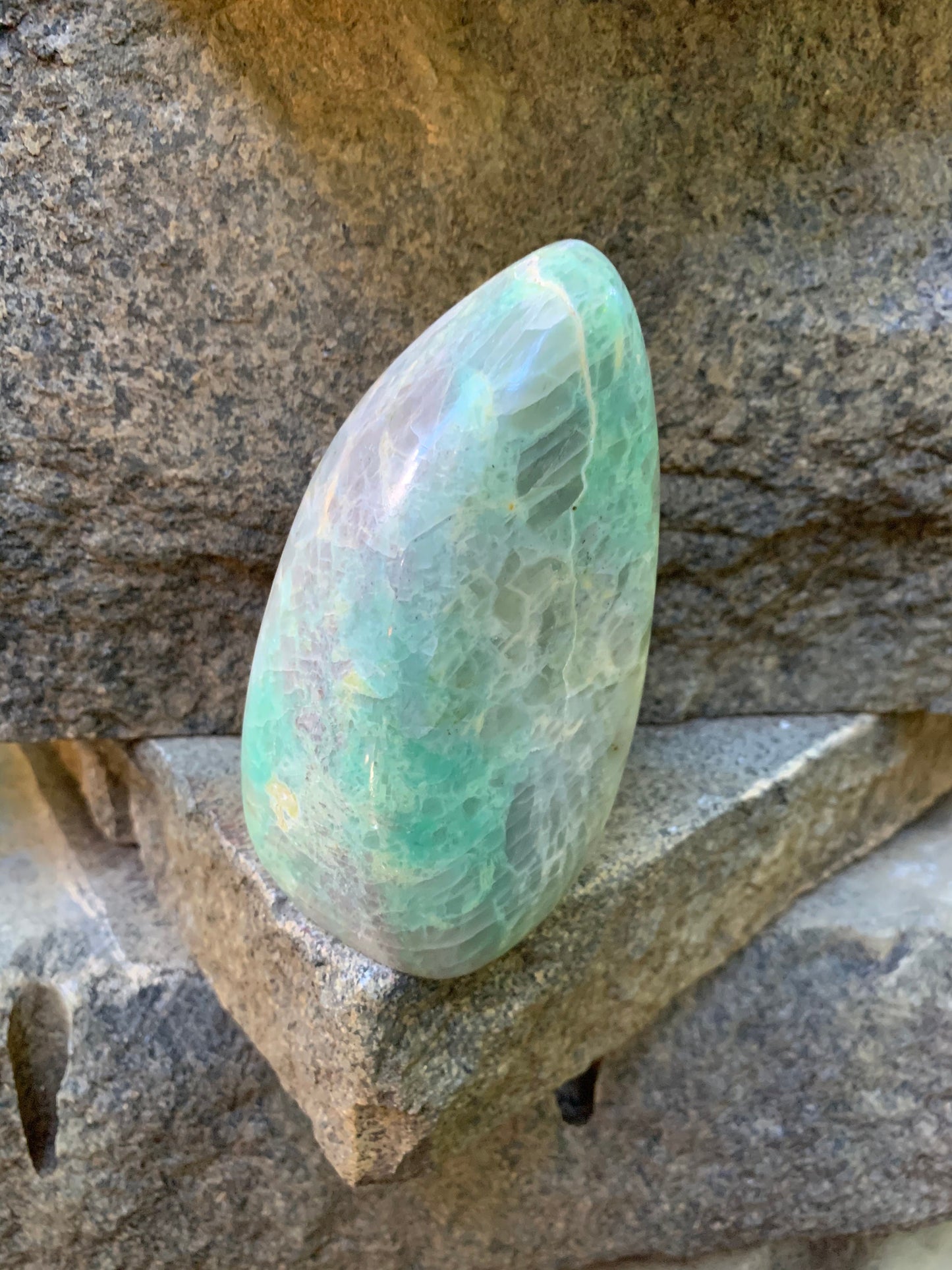 Polished Pale Green Garnierite Free Form 975g 2lbs 2.4oz From Madagascar Specimen
