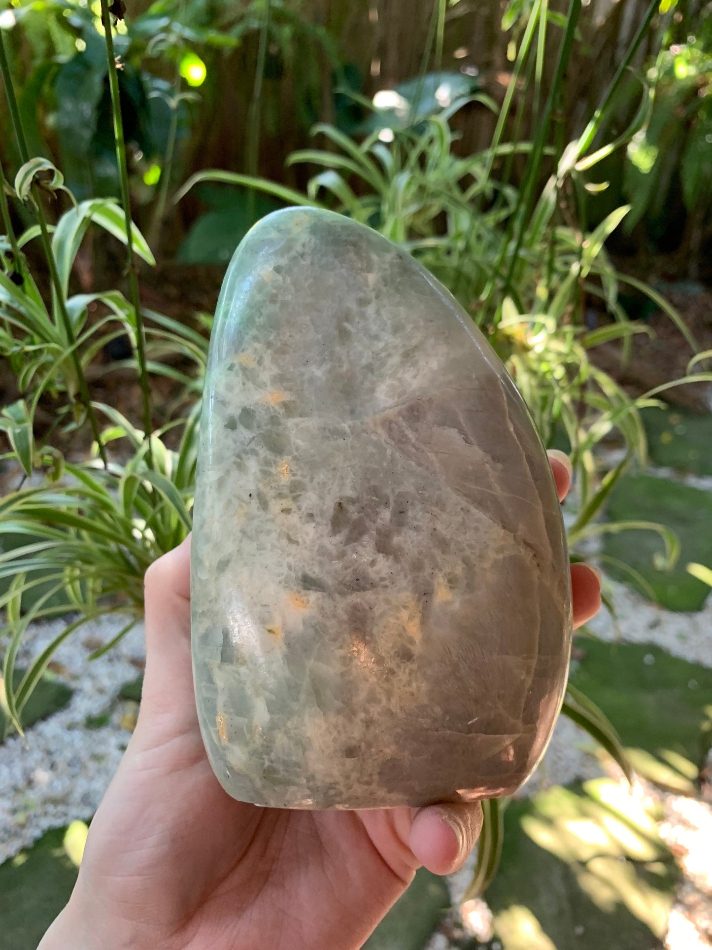 Polished Pale Green Garnierite Free Form 975g 2lbs 2.4oz From Madagascar Specimen