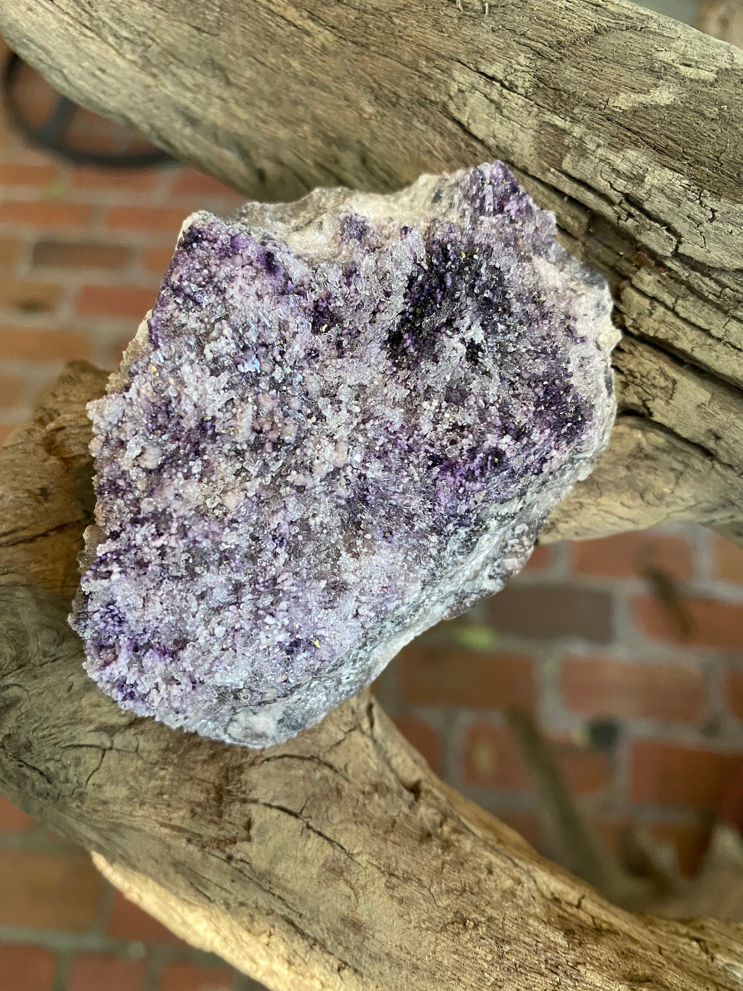 Purple Fluorite and Selenite Specimen from, Chihuahna, Mexico 100.6g Specimen