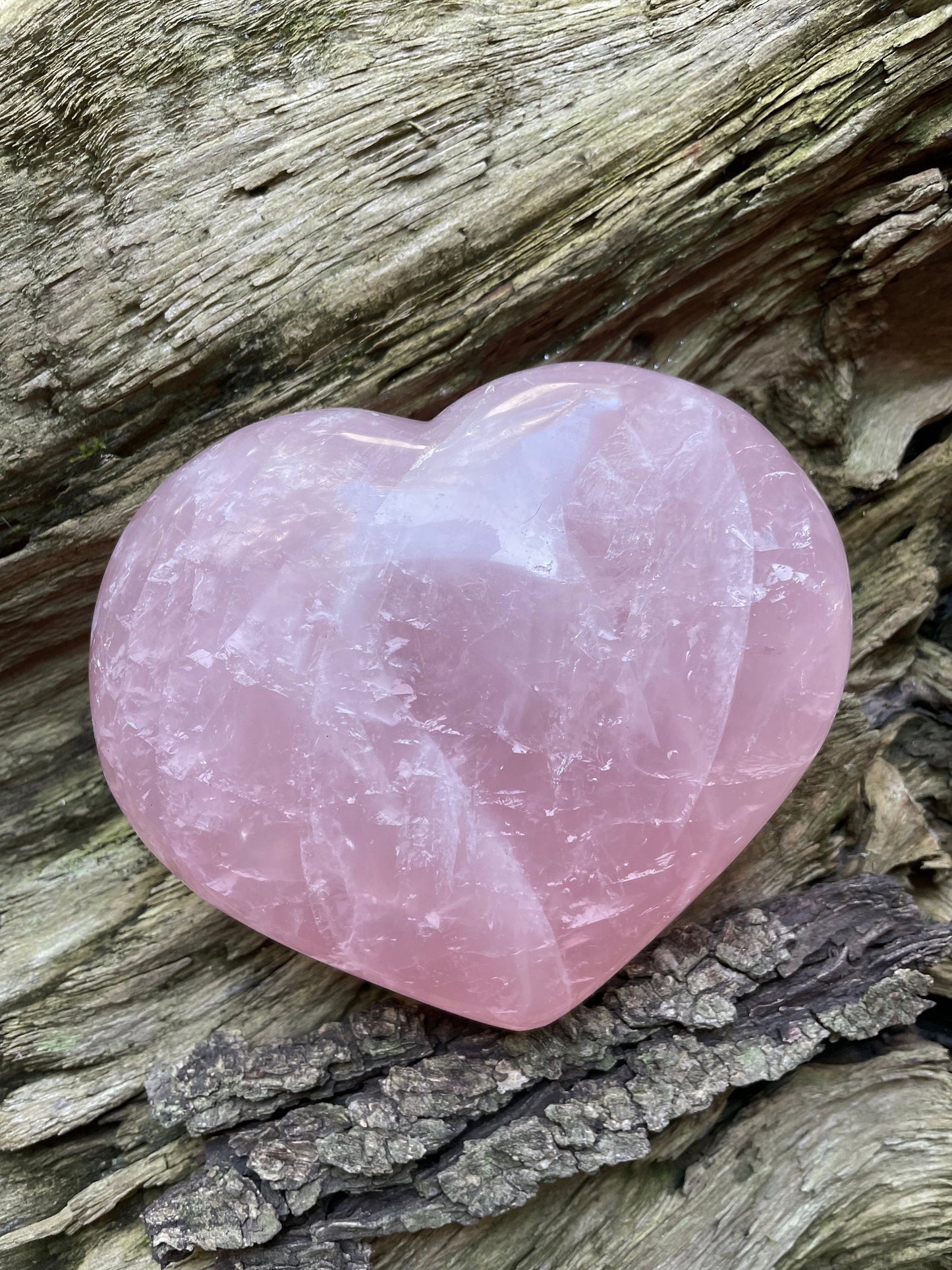 Polished Rose Quartz Heart 1815g 4lbs Specimen From Madagascar