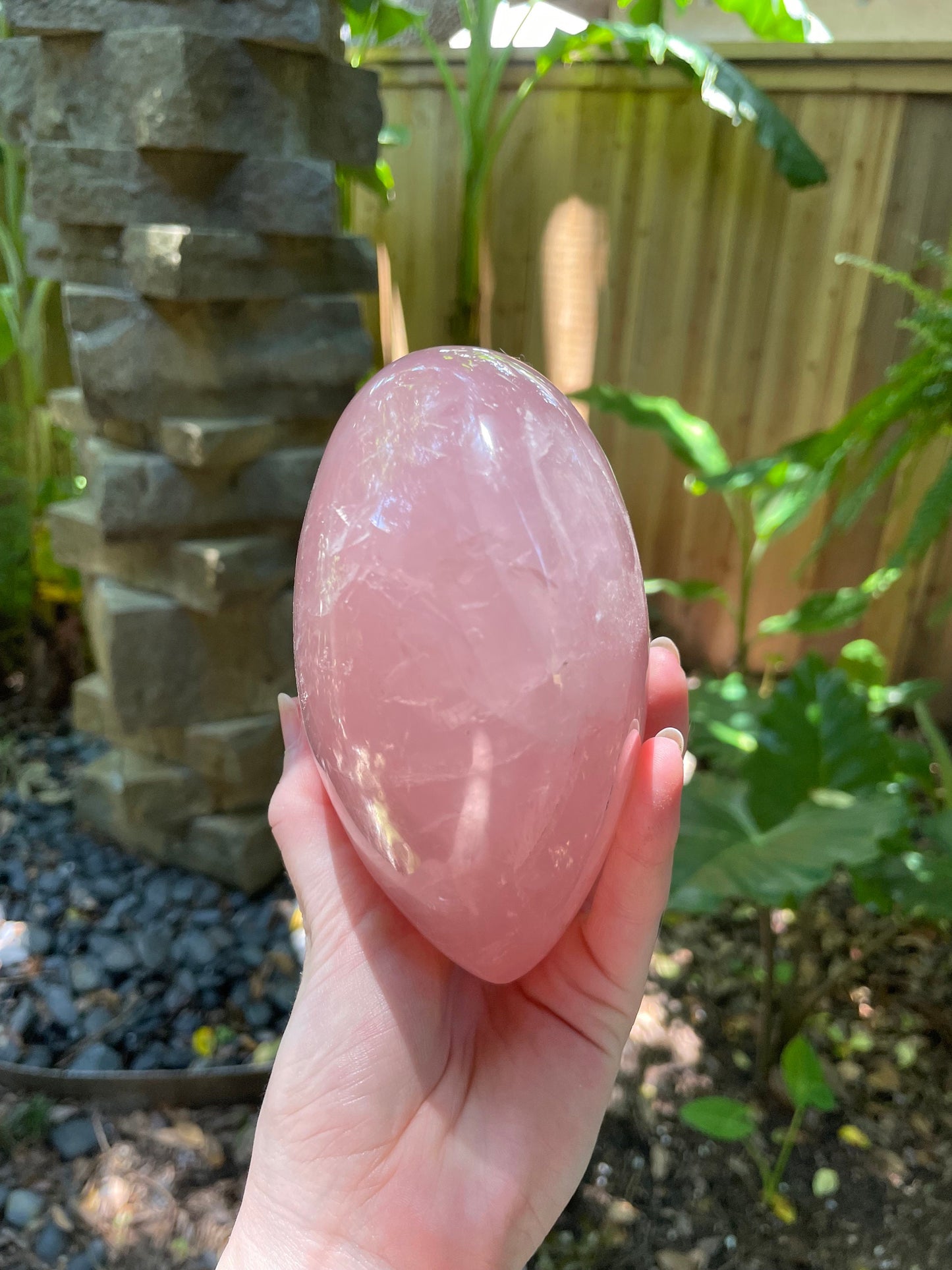 Polished Rose Quartz Heart 1815g 4lbs Specimen From Madagascar