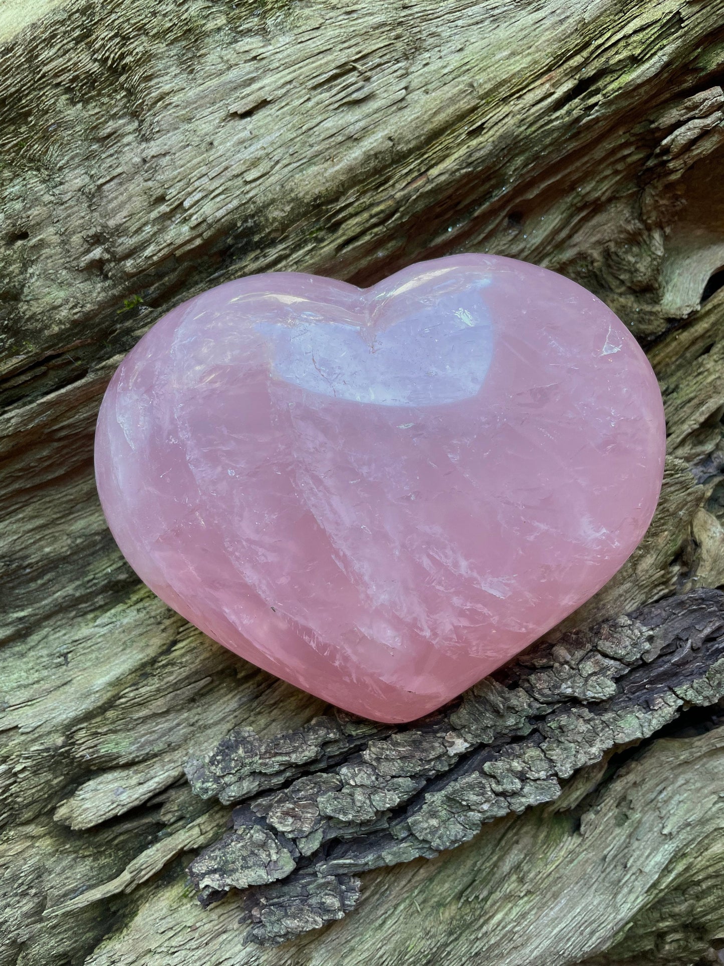 Polished Rose Quartz Heart 1815g 4lbs Specimen From Madagascar