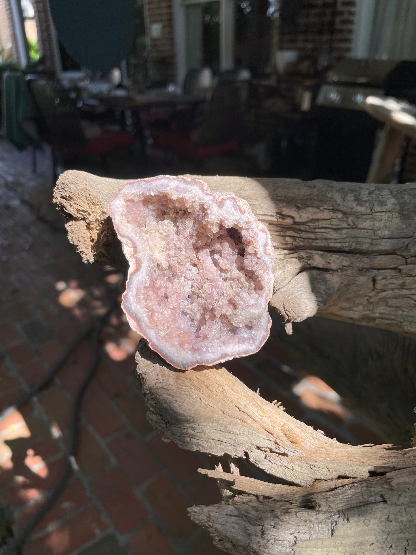 Rare Pink Amethyst Specimen Geode, From Patagonia 156g