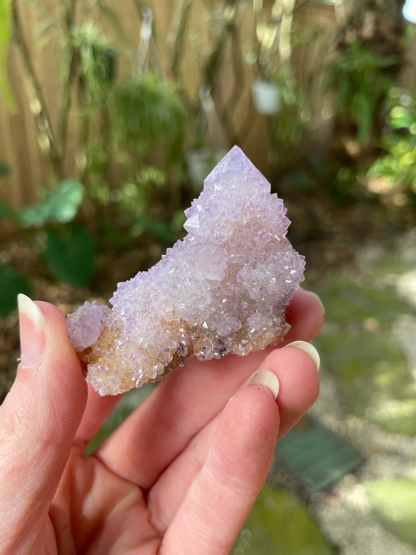 Amethyst Spirit Quartz Point cluster With Iron Specimen 53.6g From Mpumalanga South Africa