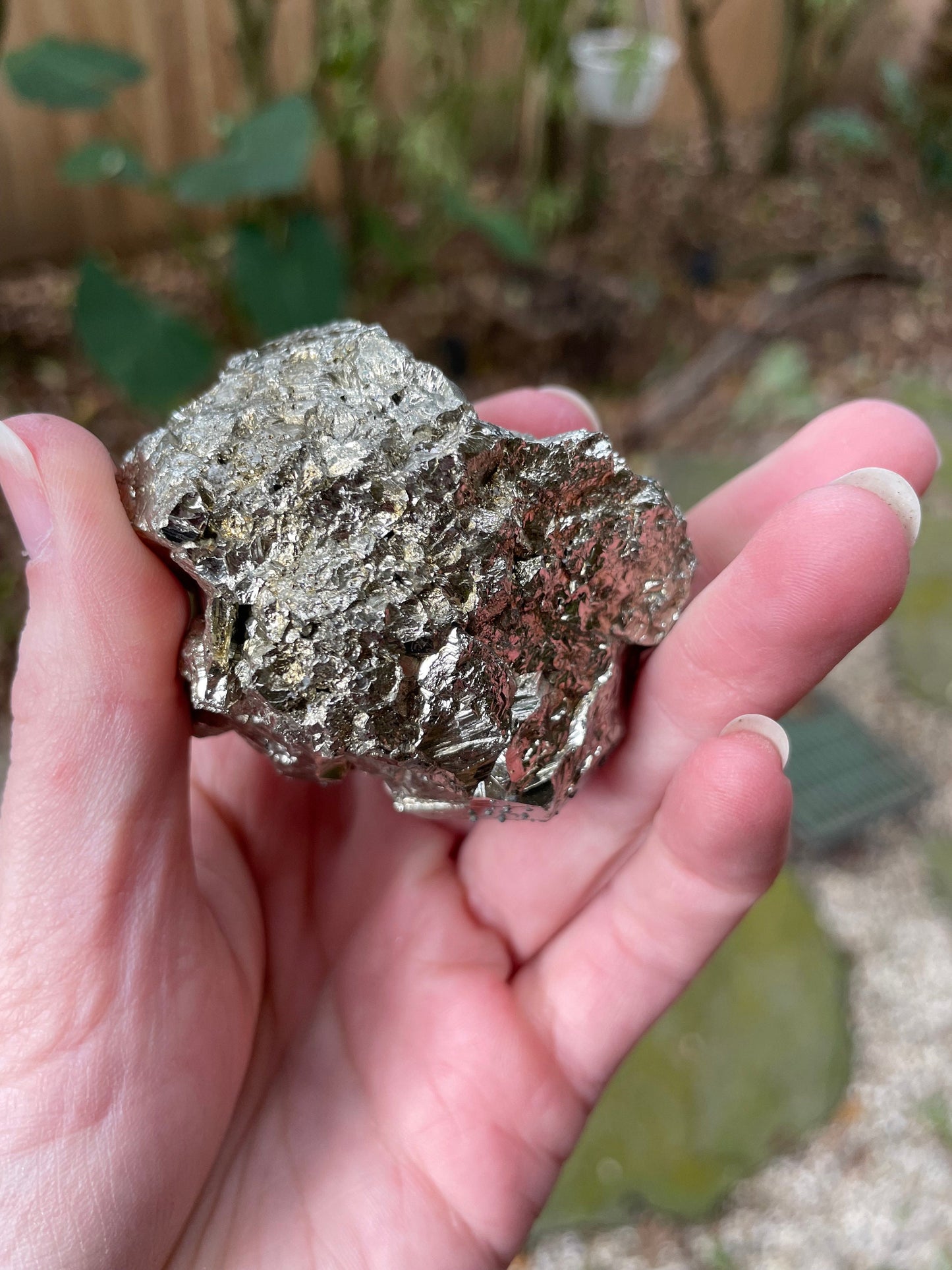 Beautiful Natural Raw Pyrite Crystal With Calcite Specimen 266g, Peru Crystal Mineral