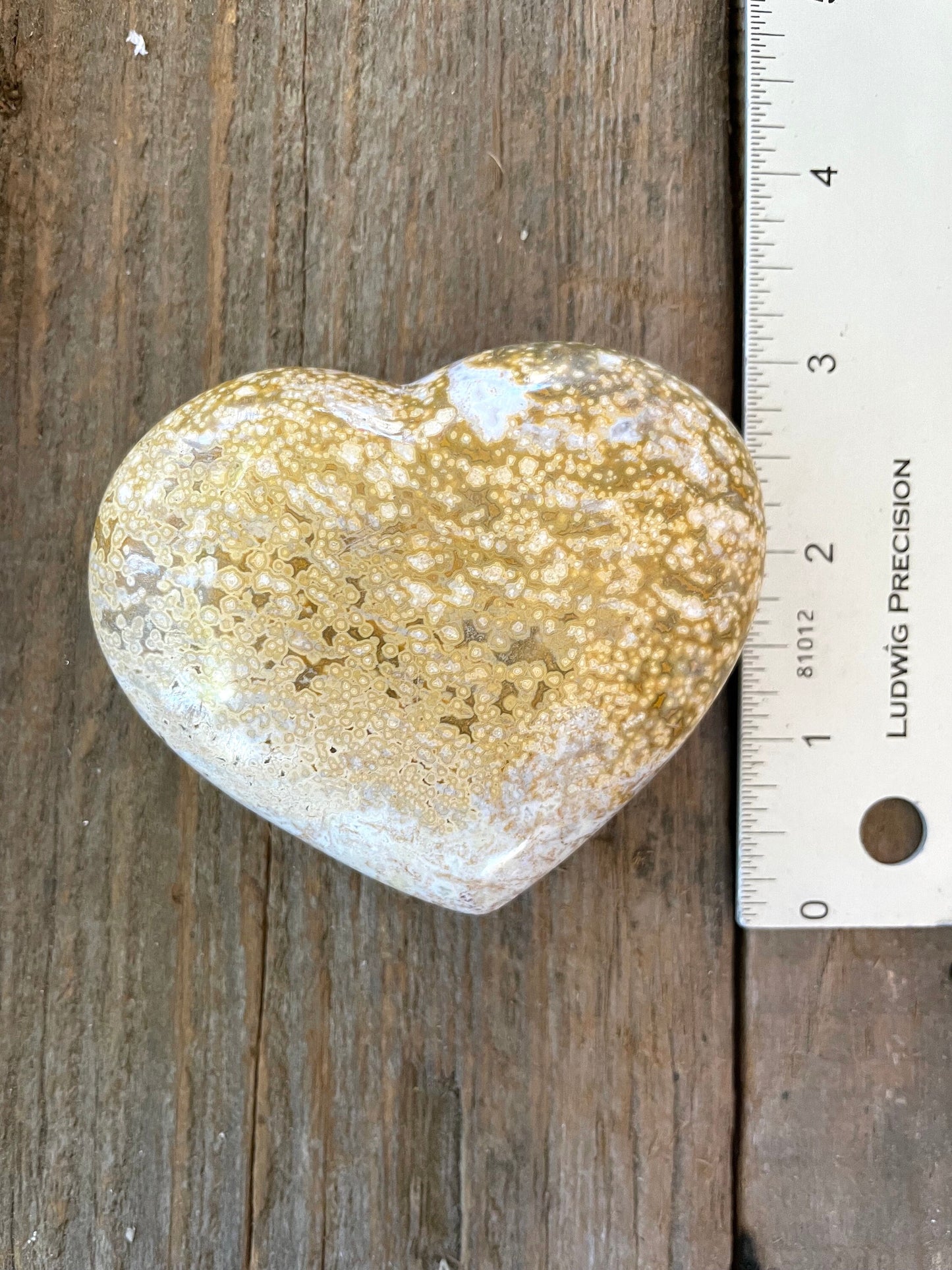 Beautiful Ocean Jasper Polished Heart Stone 218g From Madagascar