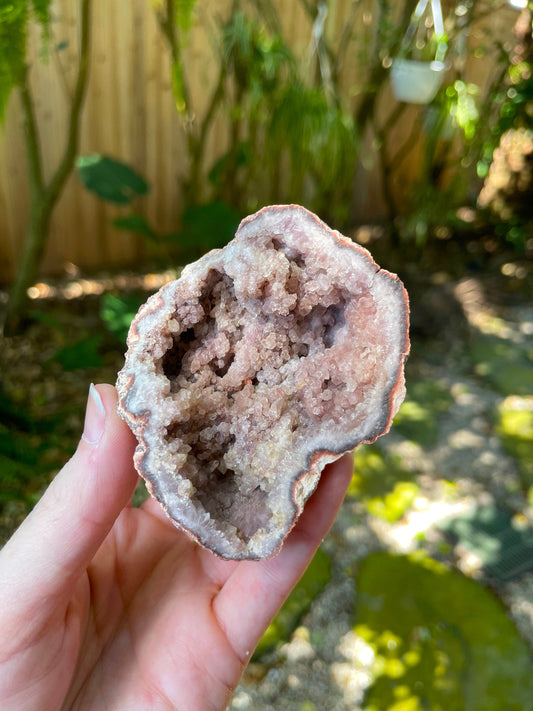 Rare Pink Amethyst Specimen Geode, From Patagonia 156g