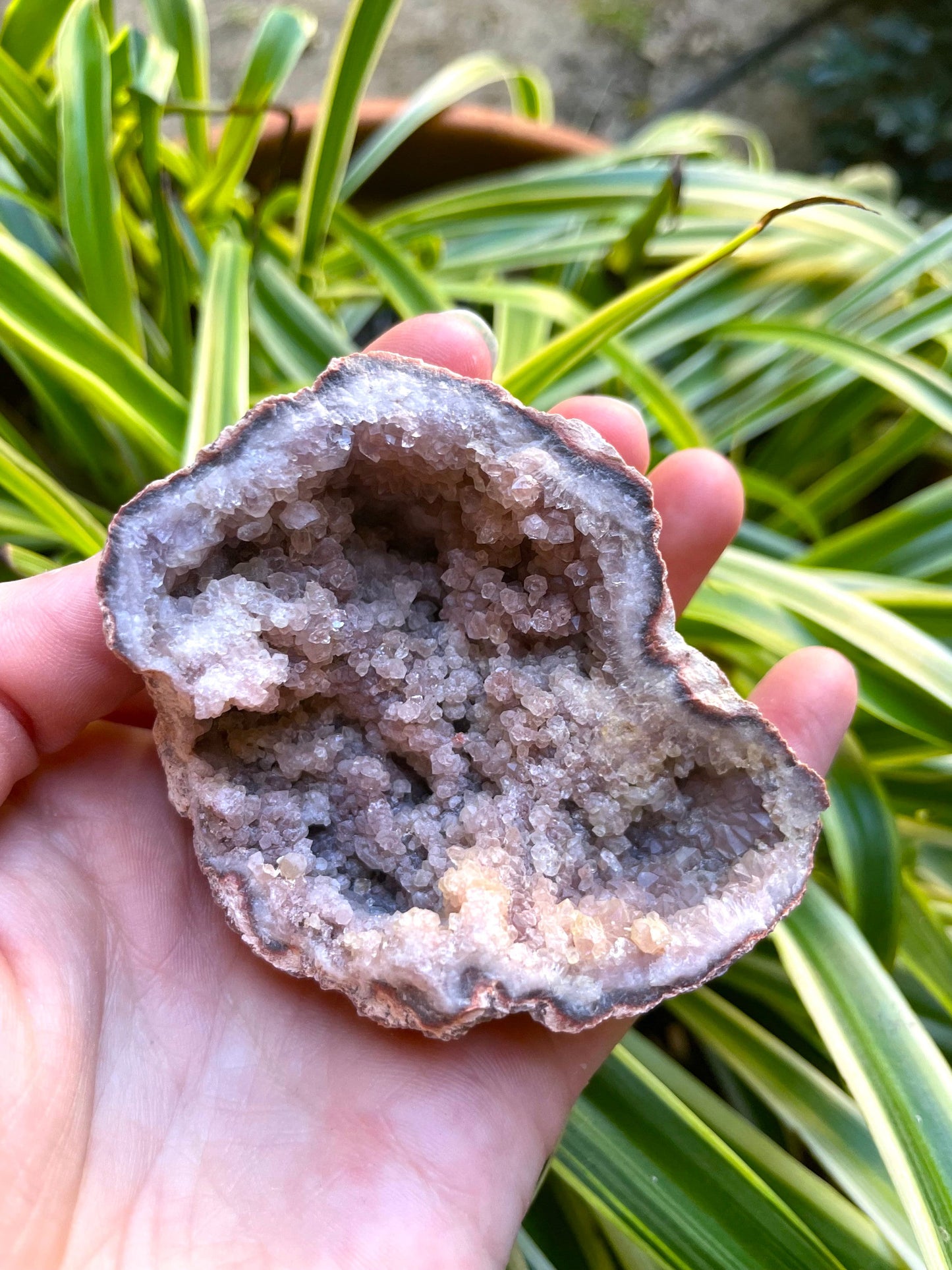 Rare Pink Amethyst Specimen Geode, From Patagonia 156g