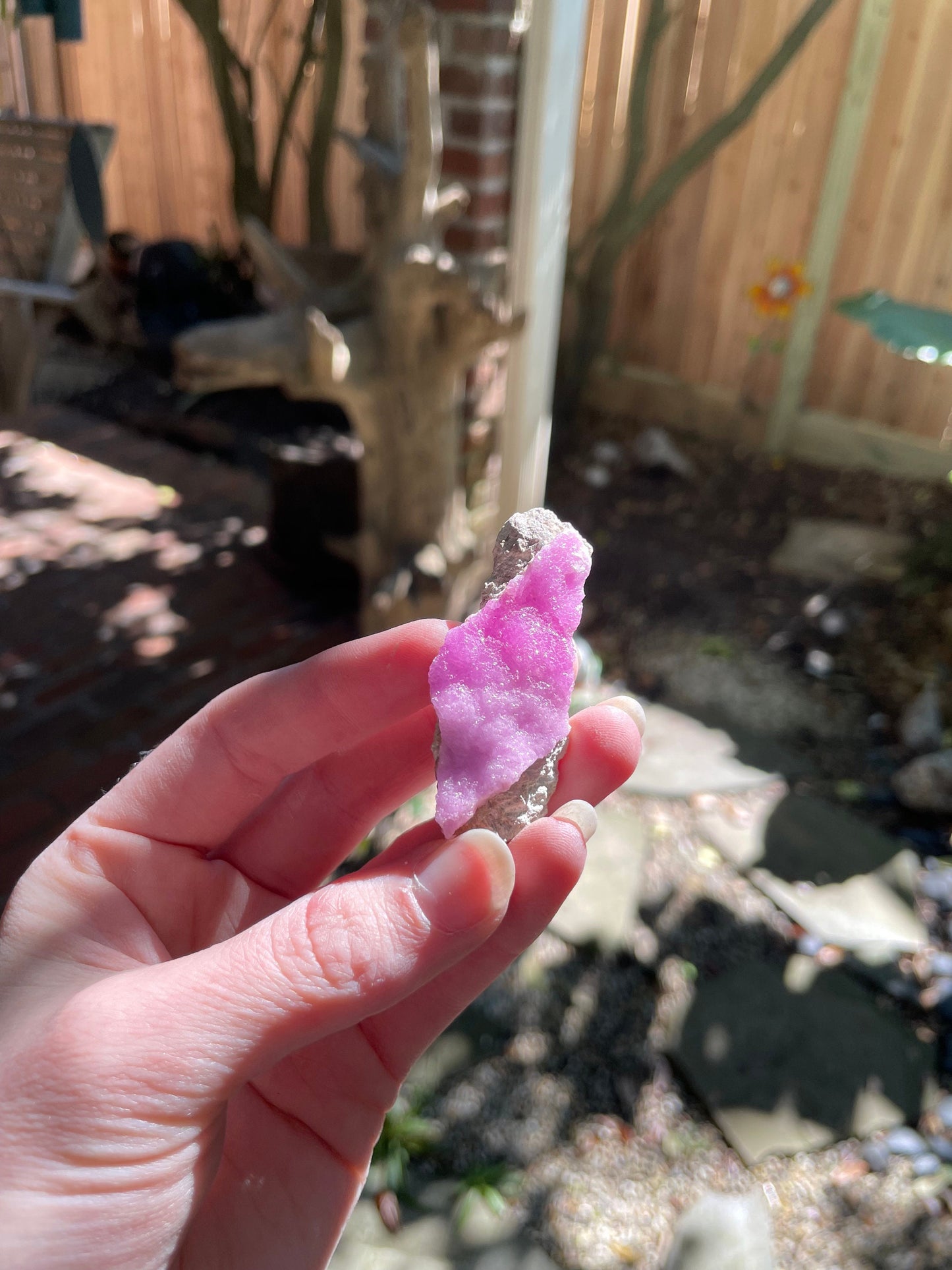 Beautiful Large Cobalt and Calcite From Zaire,18.6g Specimen Mineral
