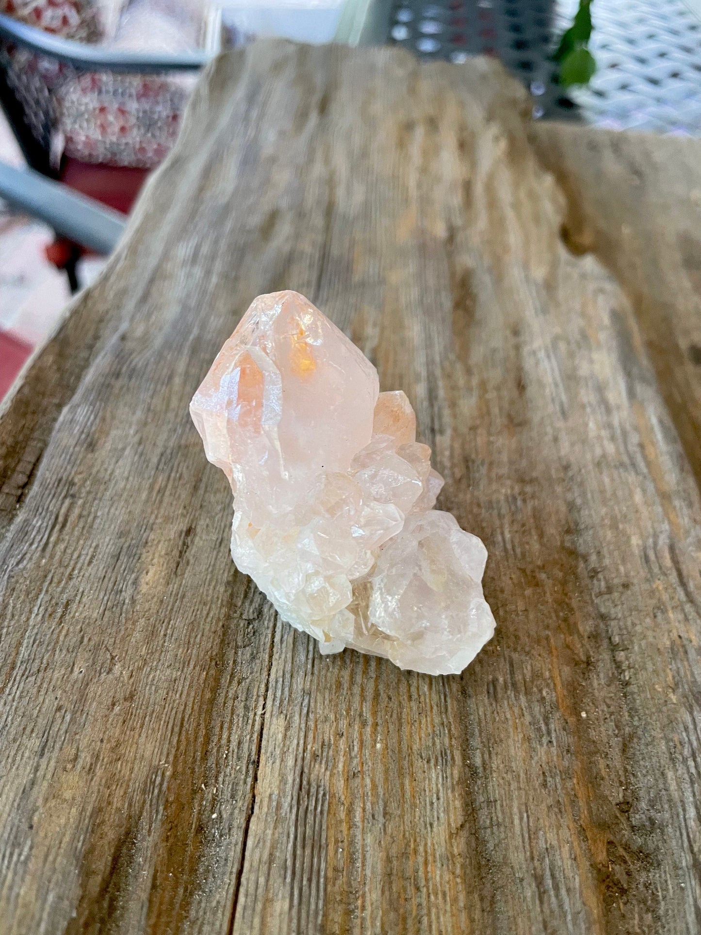 Spirit Quartz Cluster with Hematite Specimen 92g From South Africa