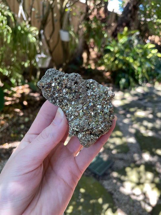 Beautiful Natural Raw Pyrite Crystal Specimen 144g, from Peru Mineral