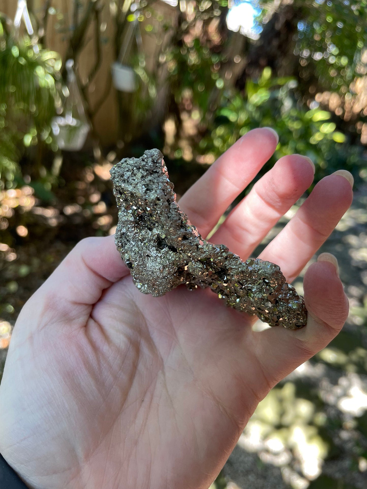 Beautiful Natural Raw Pyrite Crystal Specimen 144g, from Peru Mineral