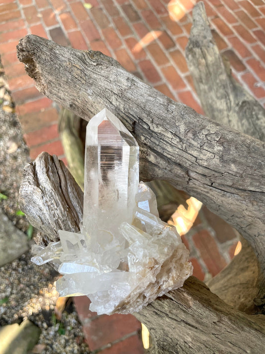 Gorgeous Water Clear Quartz Cluster From Mount. Ida Montgomery Co, Arkansas 332g Specimen