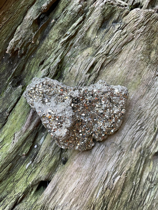 Beautiful Natural Raw Pyrite Crystal Specimen 144g, from Peru Mineral