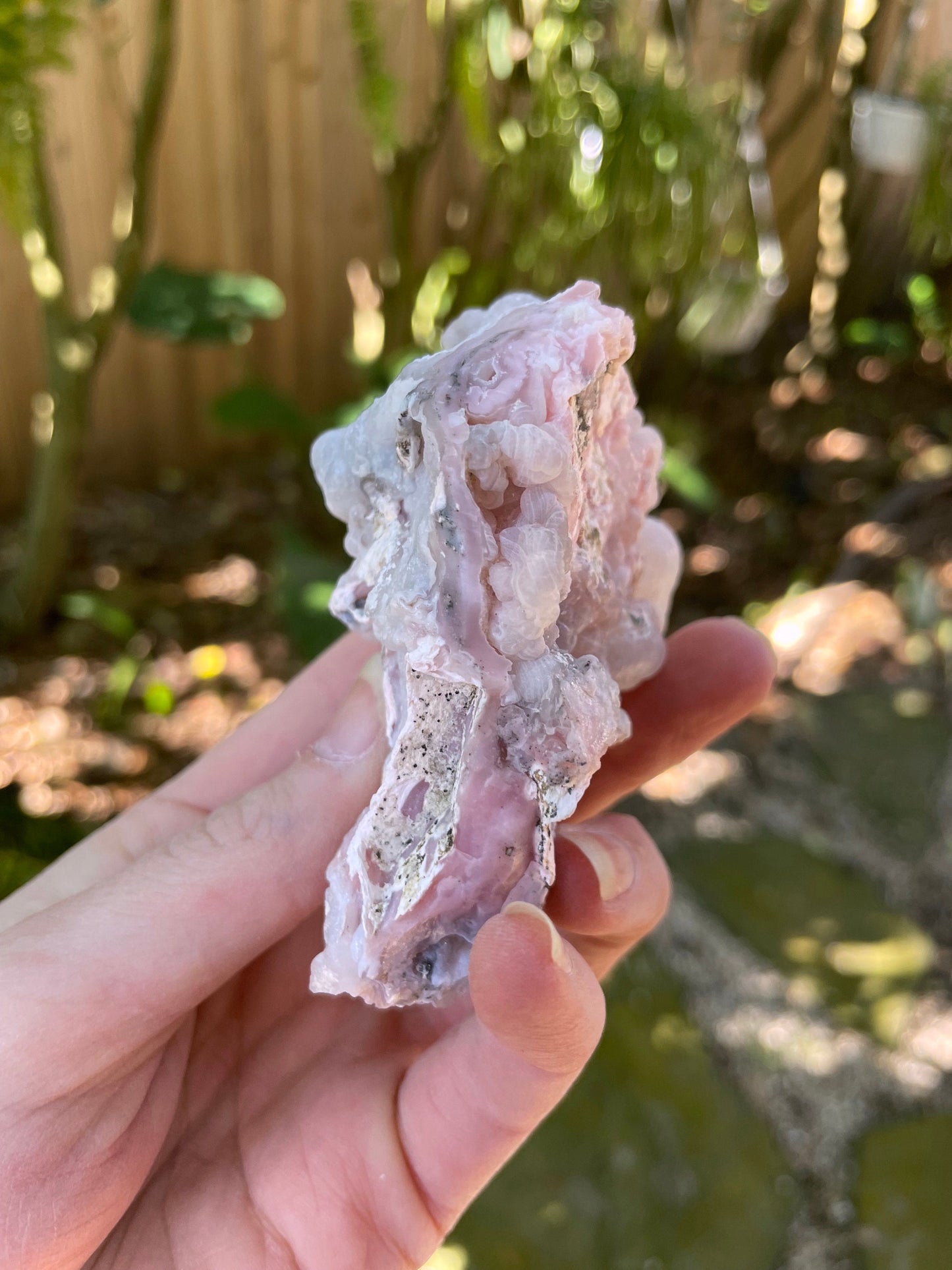 Beautiful Natural Pink Opal from Ica, Peru Specimen 129.2g Mineral