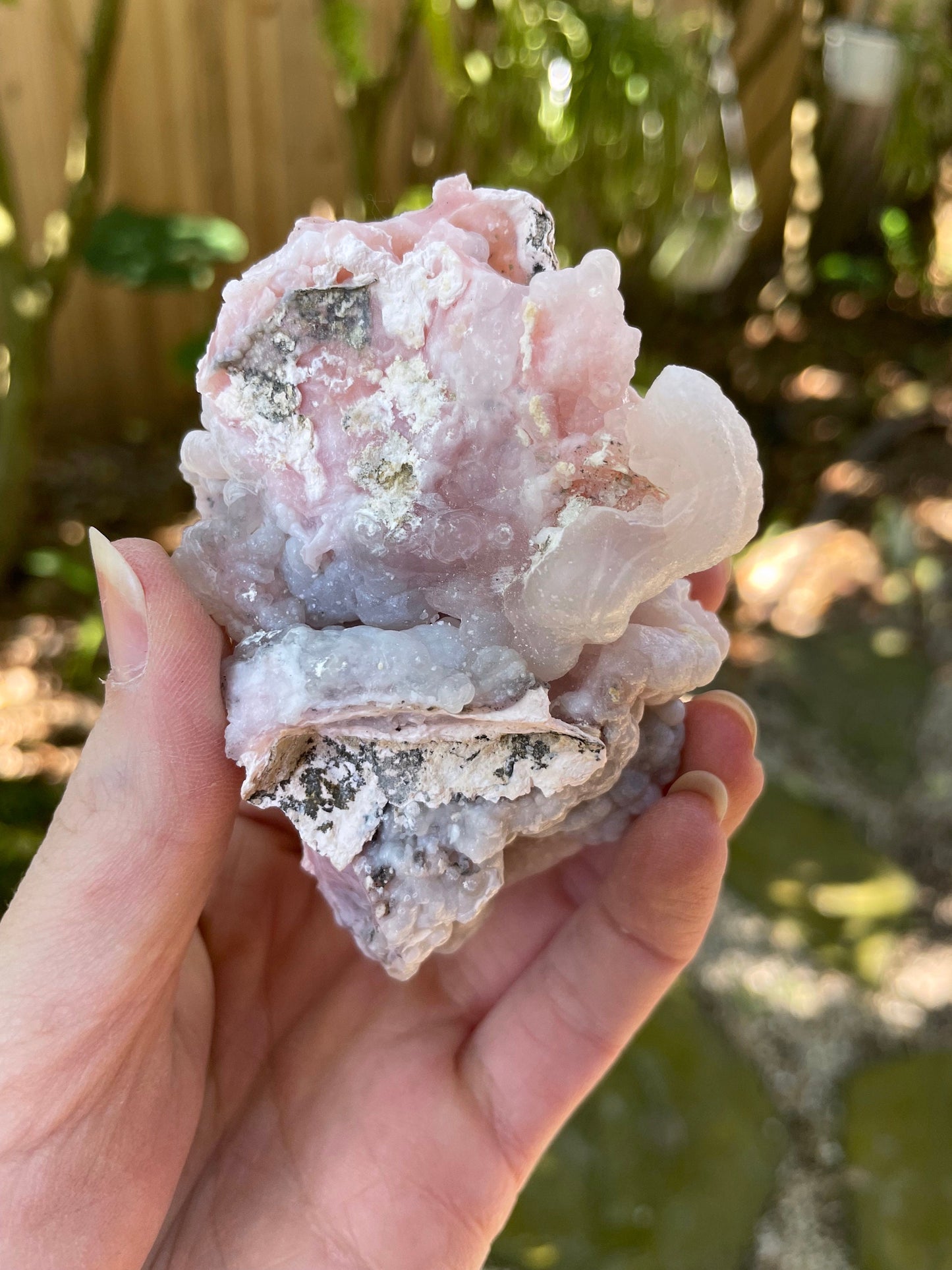 Beautiful Natural Pink Opal from Ica, Peru Specimen 129.2g Mineral