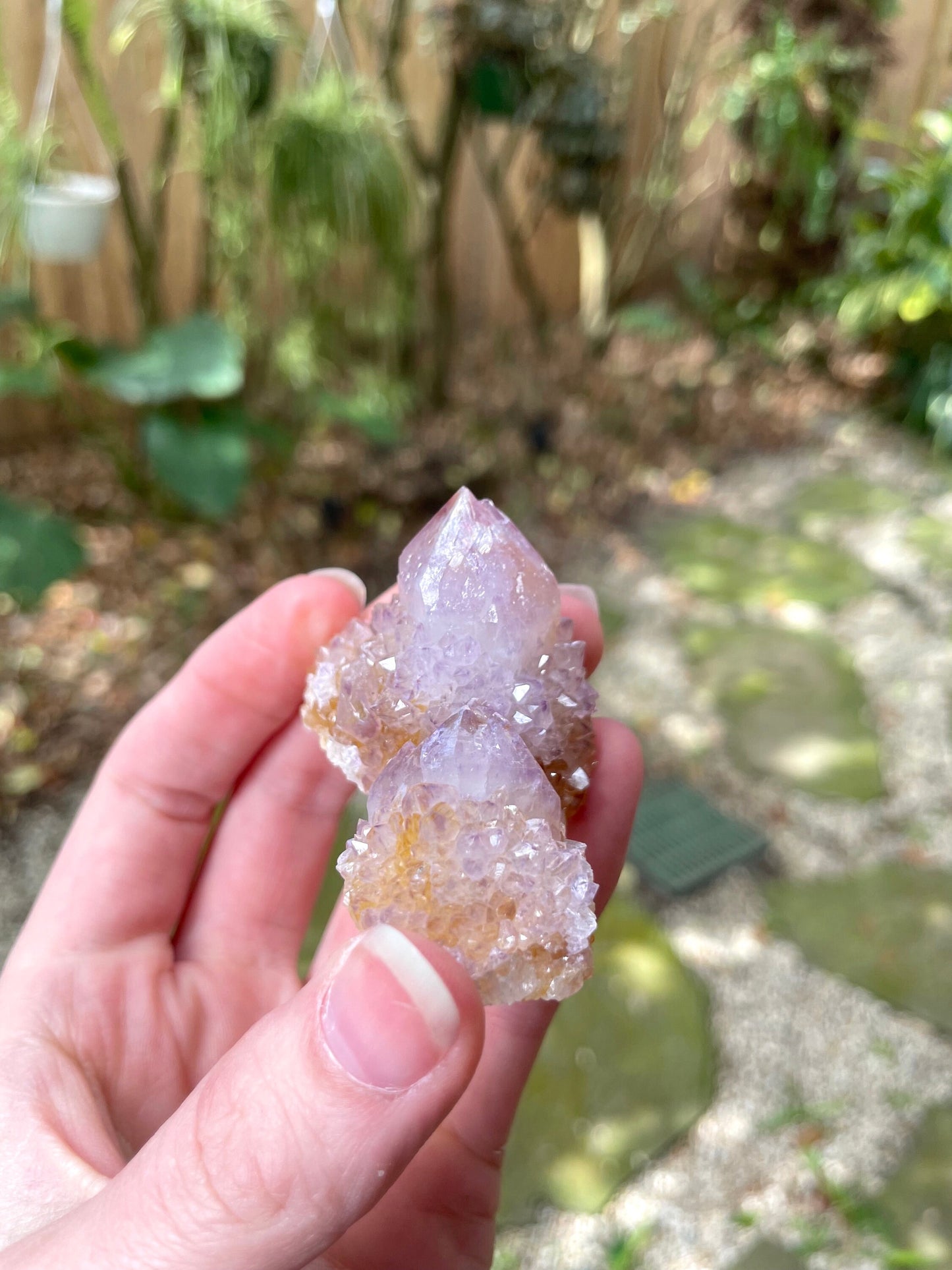 Amethyst w/Hematite Spirit Quartz Point Specimen 61.2g From Mpumalanga South Africa