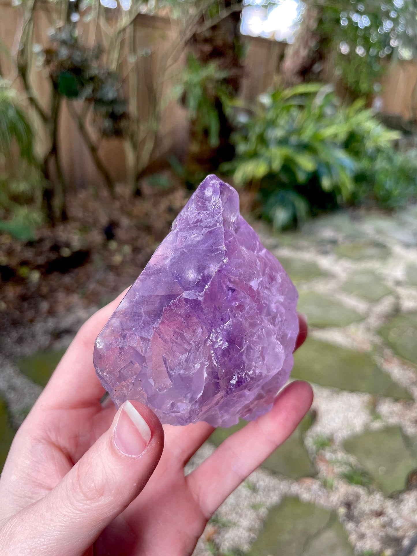 Etched Bi-Color Amethyst Quartz Specimen 240g From Santo Se, Bahia, Brazil Mineral Crystal