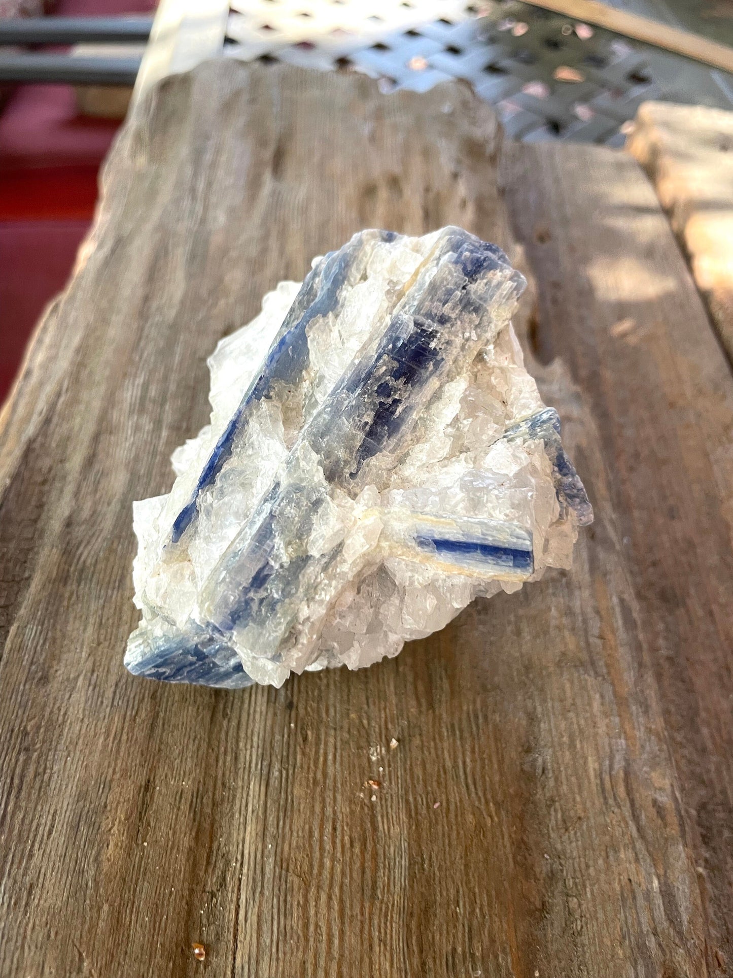 Beautiful Blue Kyanite With Quartz 414g From Minas Gerais Brazil Specimen