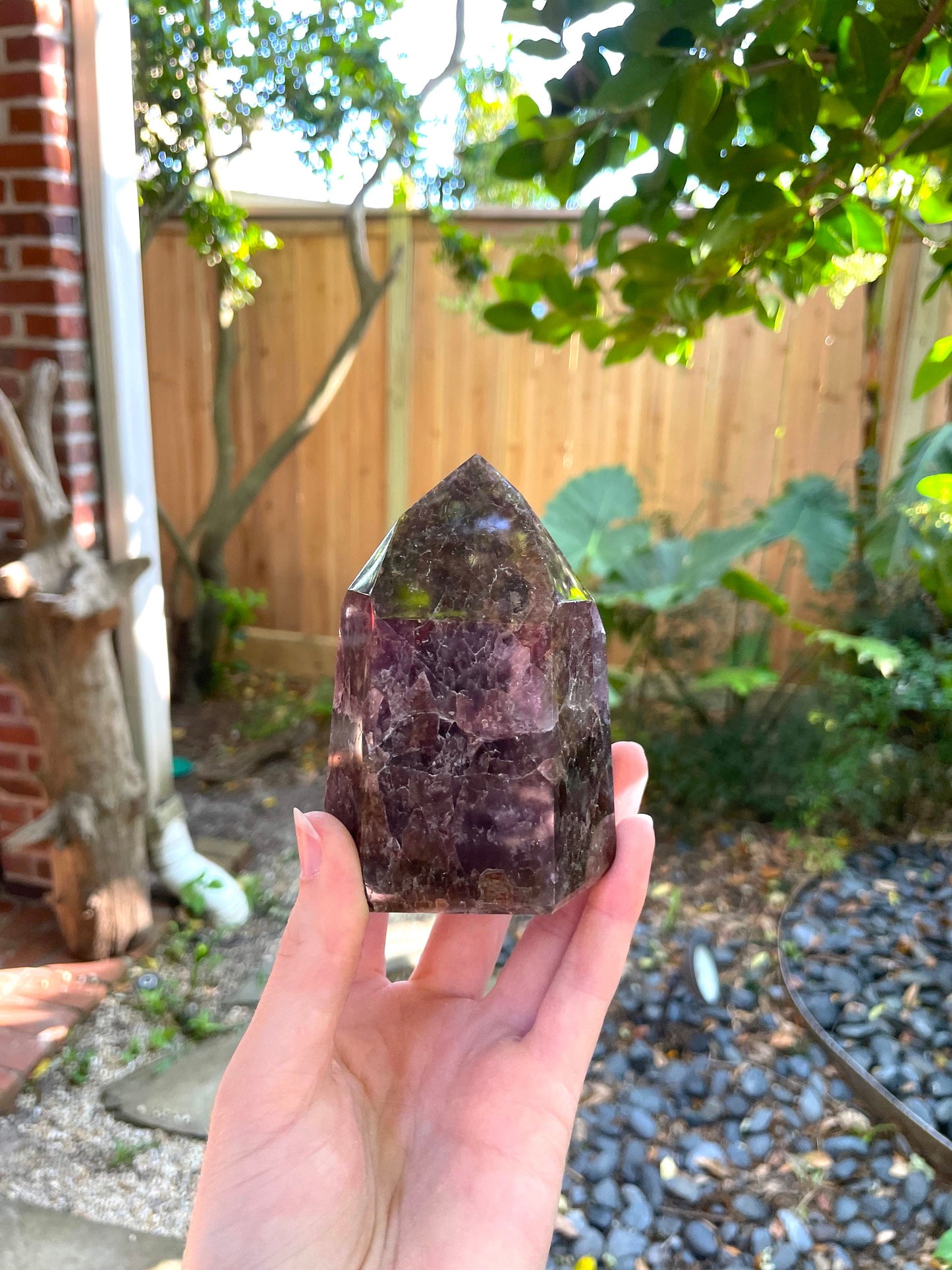 Polished Amethyst Super 7 Melody Stone Quartz Point 456g Specimen From Minas Gerais Brazil