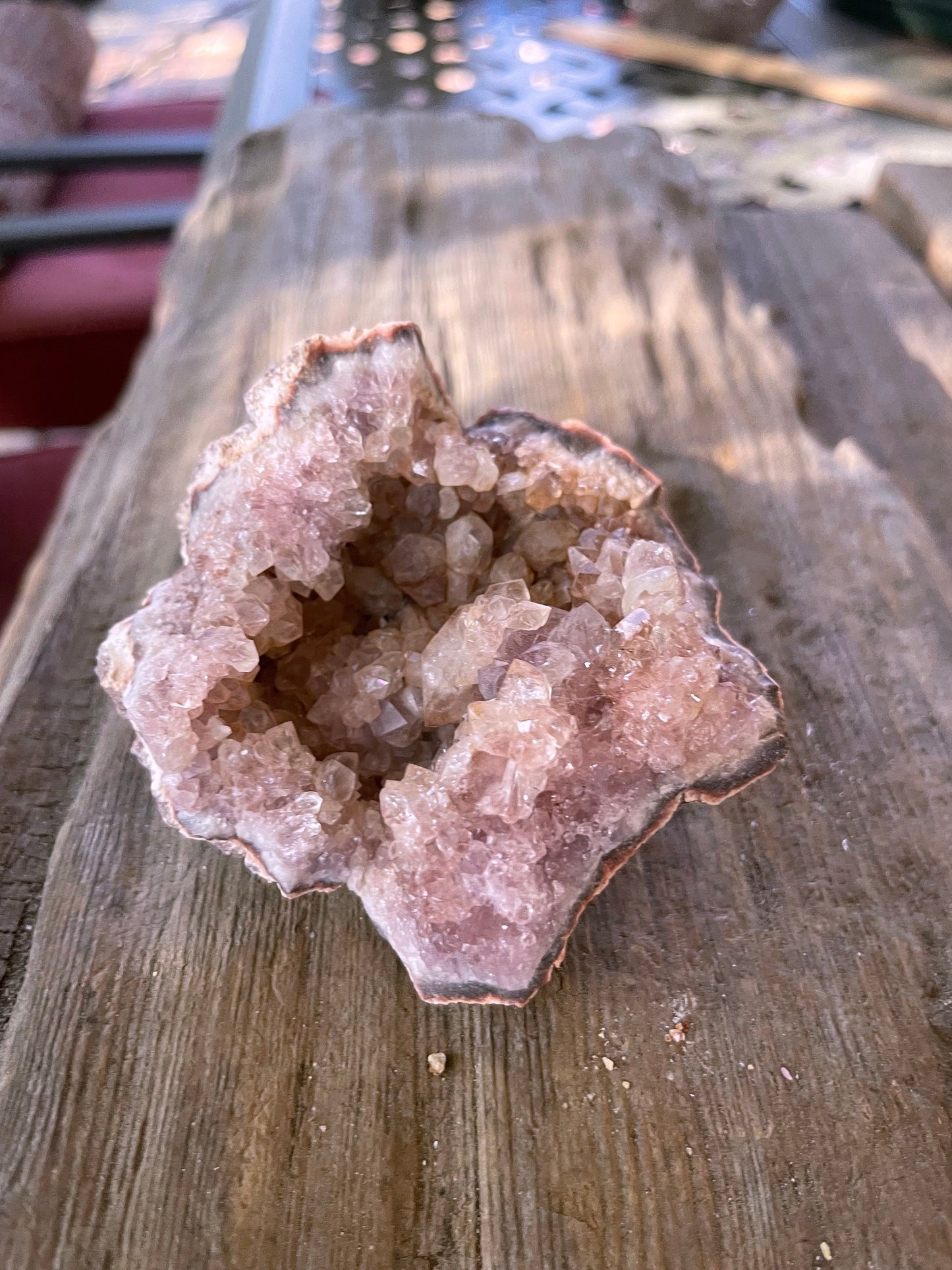 Beautiful Rare Pink Amethyst Specimen Geode, From Patagonia 146.6g