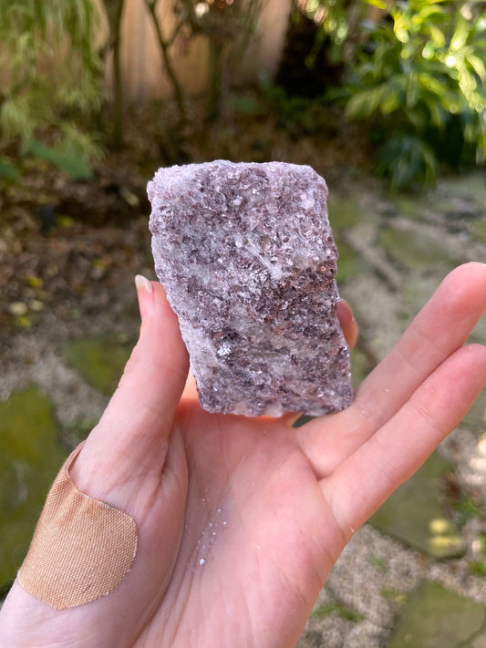 Raw Lepidolite Specimen From Brazil 396g Mineral