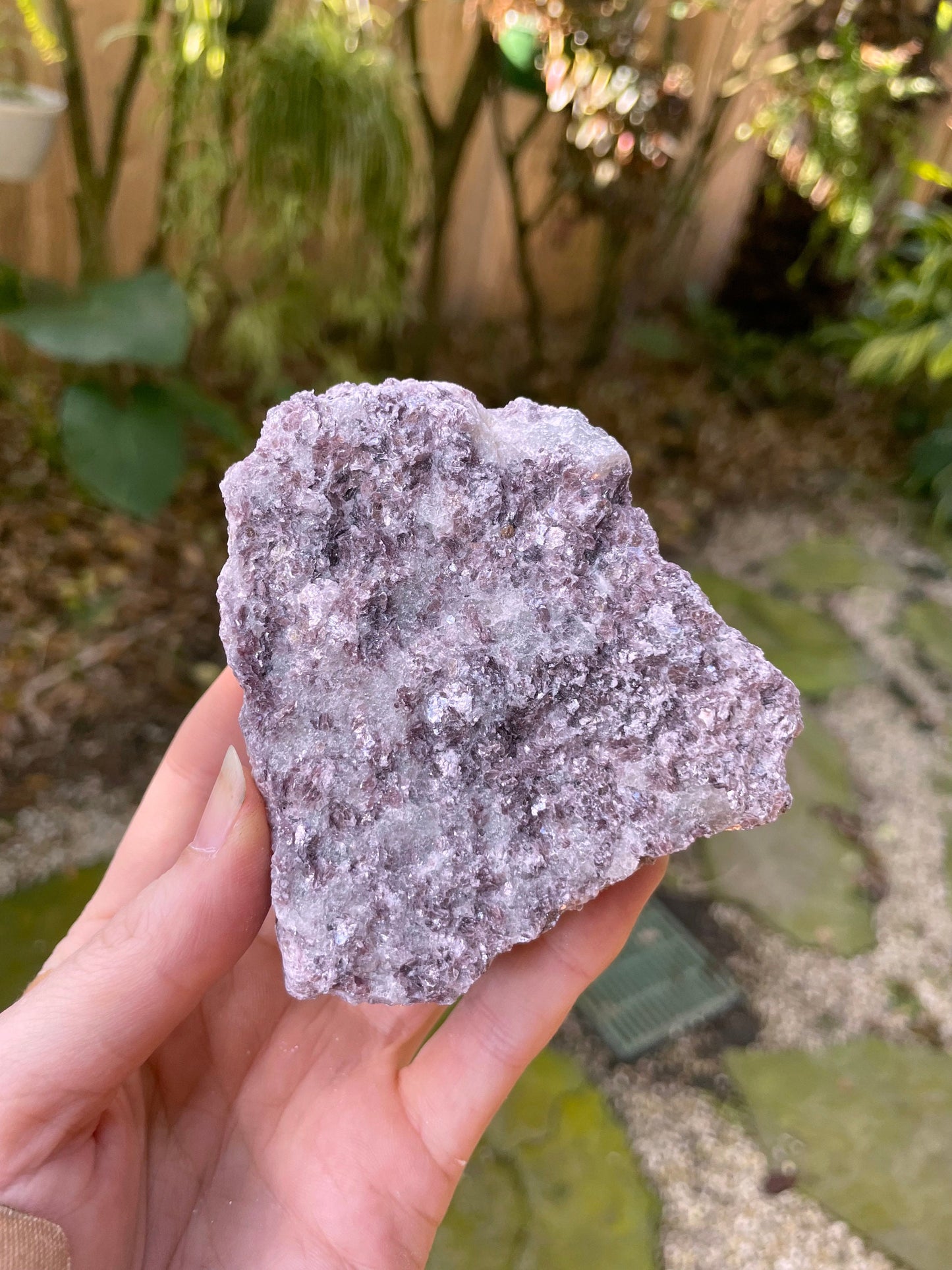 Raw Lepidolite Specimen From Brazil 396g Mineral